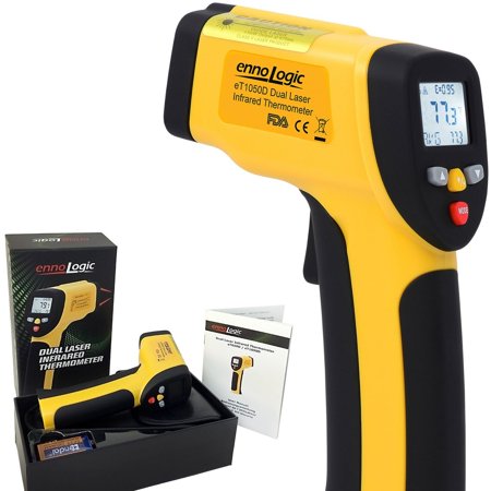 Temperature Gun by ennoLogic - Accurate High Temperature Dual Laser Infrared Thermometer -58°F to 1922°F - Digital Surface IR Thermometer eT1050D
